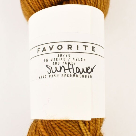 Stress Knits Favorite Yarn Fingering Weight SW Merino Nylon Hand Dyed Sunflower - Picture 3 of 3